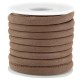 Gestikt leer imitatie 6x4mm Natural medium brown
